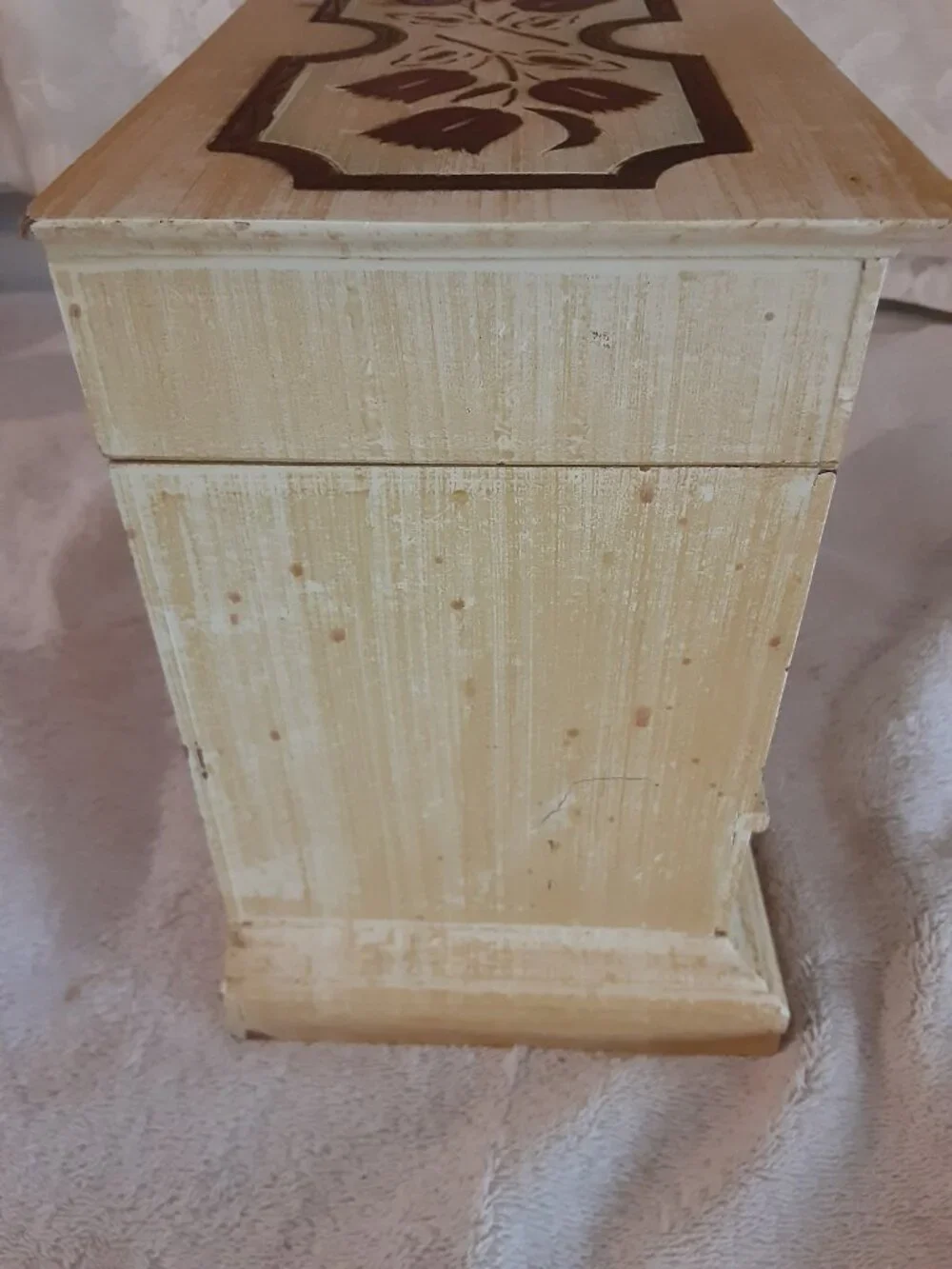 Vintage Royal Sealy music jewelry box cabinet 1950s or 1960s light colored wood